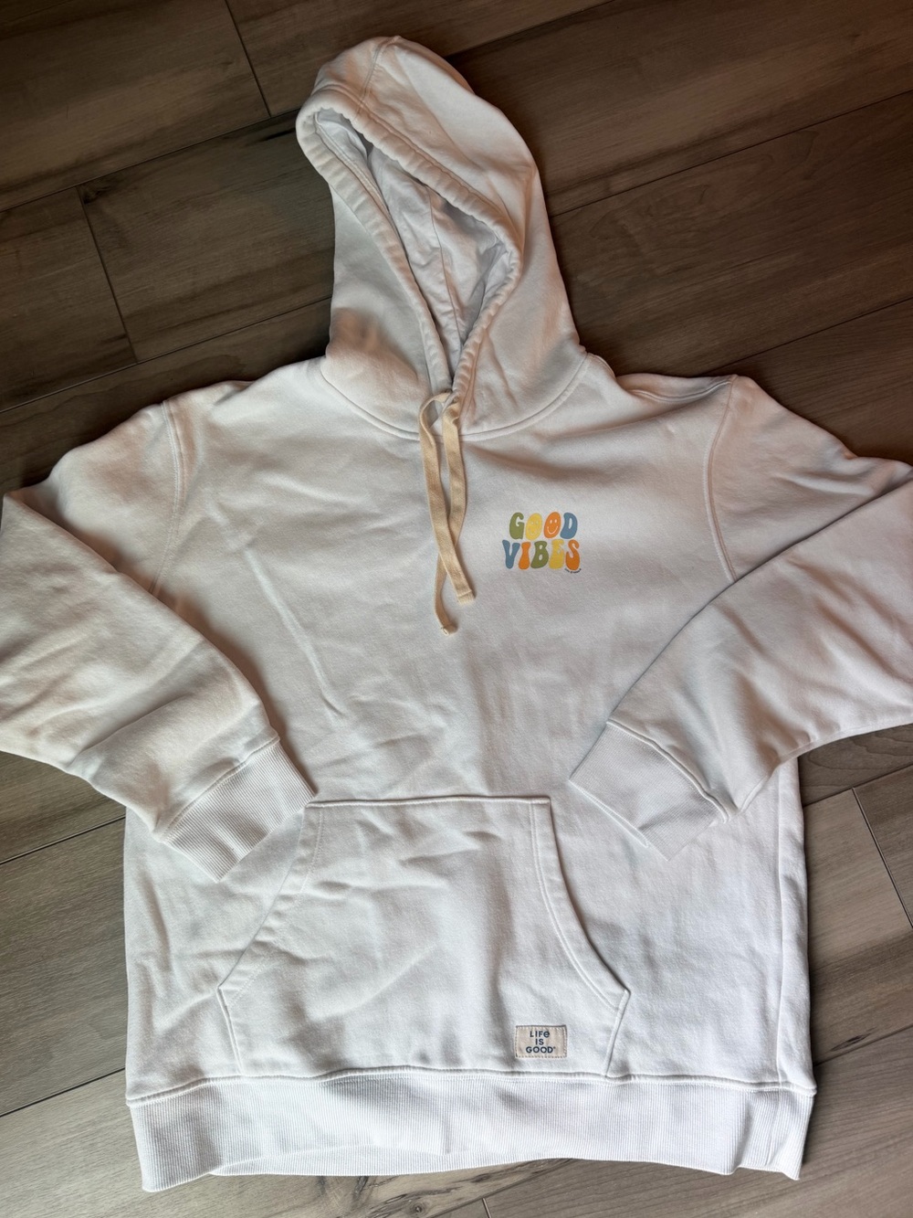 Life is Good White Hoodie